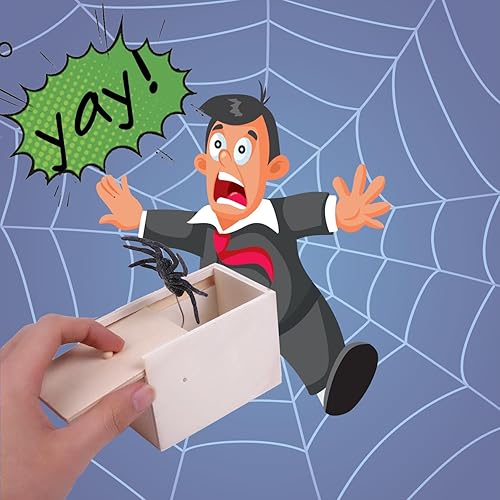 Miniatura 5 de Caja de araña para niños y adultos, caja sorpresa de madera, regalo de broma, juguetes prácticos de broma, caja de trucos divertidos, regalo de
