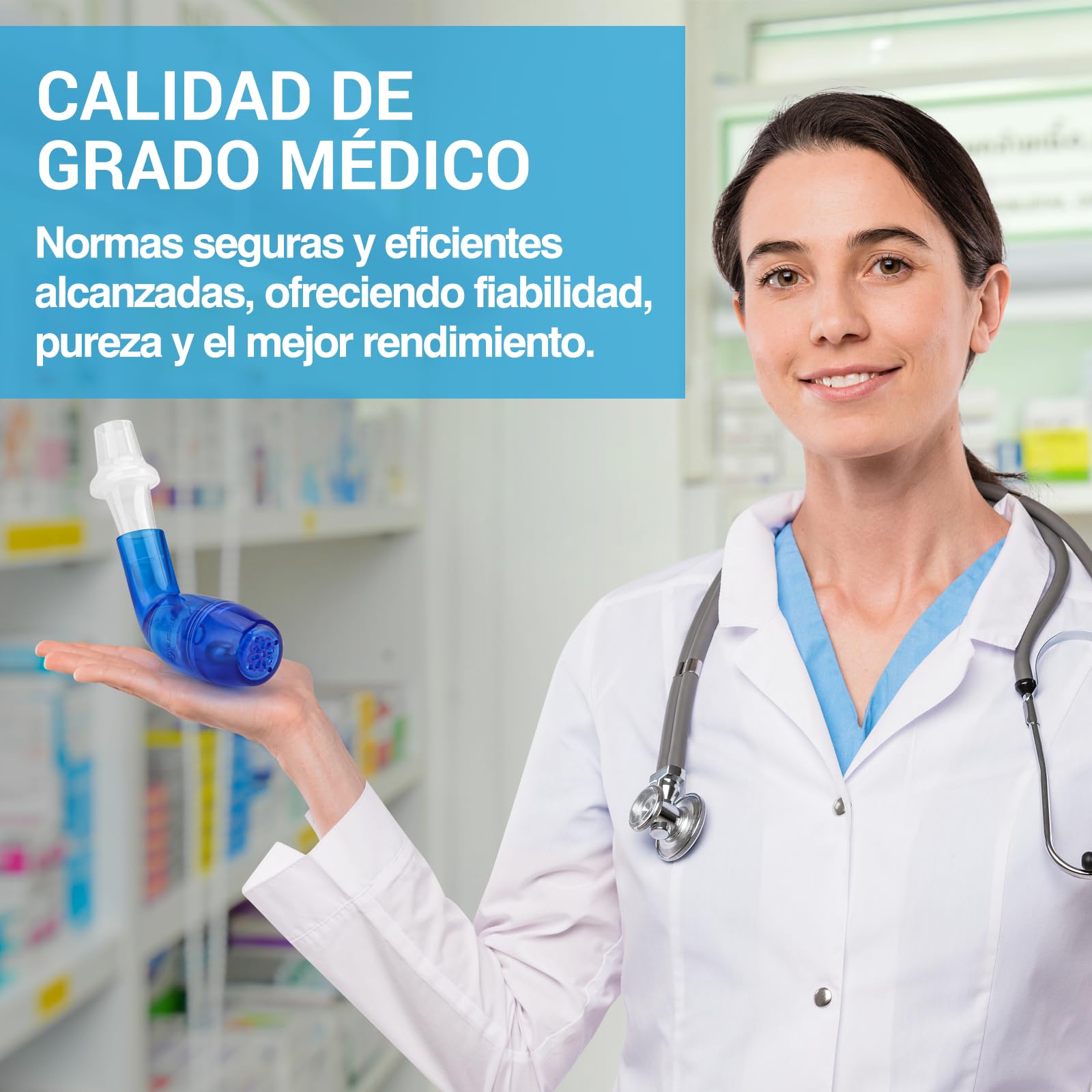 Tilcare Dispositivo de Eliminación de Moco y Expansor de Pulmón Respiratorio - Ayuda de Terapia de Ejercicio y Limpieza - Gran Tratamiento para EPOC, Asma, Fibrosis Quística o Fumadores