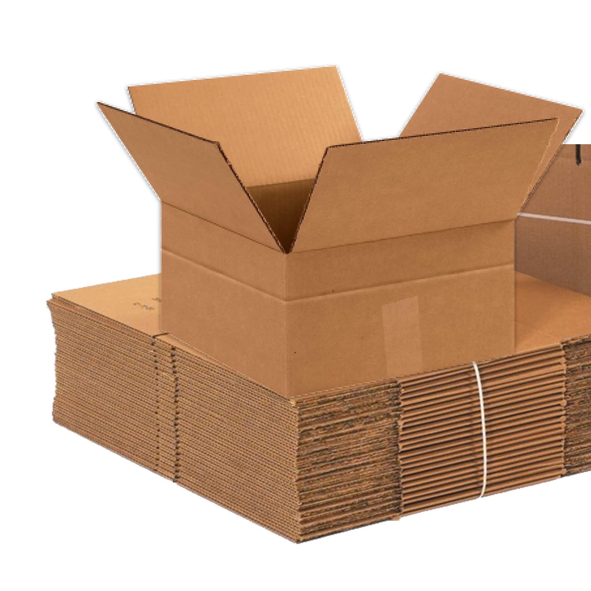 Aviditi MD12126 Multi-Depth Corrugated Cardboard Box 12" L x 12" W x 6" H, Kraft, for Shipping, Packing and Moving (Pack of 25)