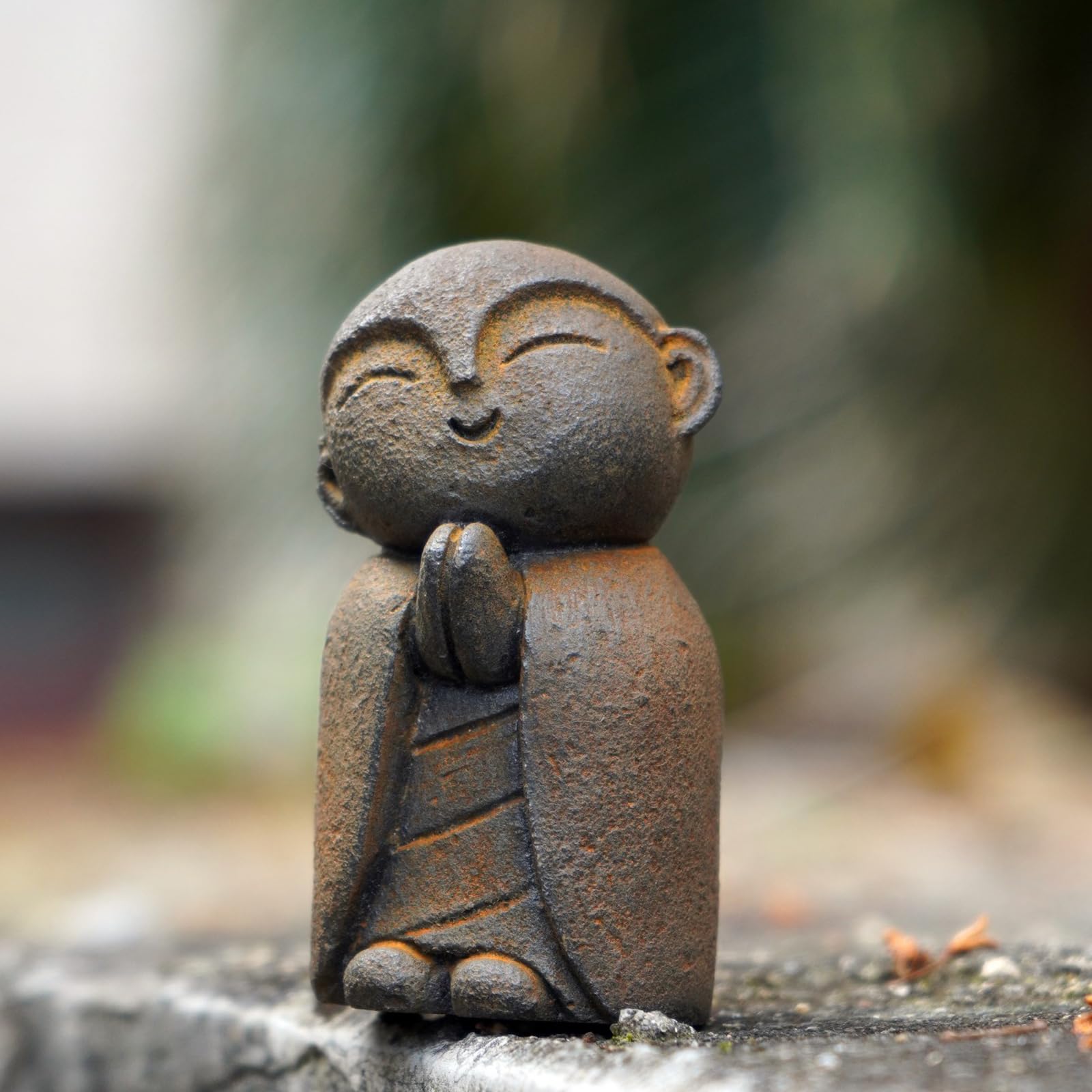 OwMell Japanese Jizo Monk Statue, Buddha Jizo Figu...