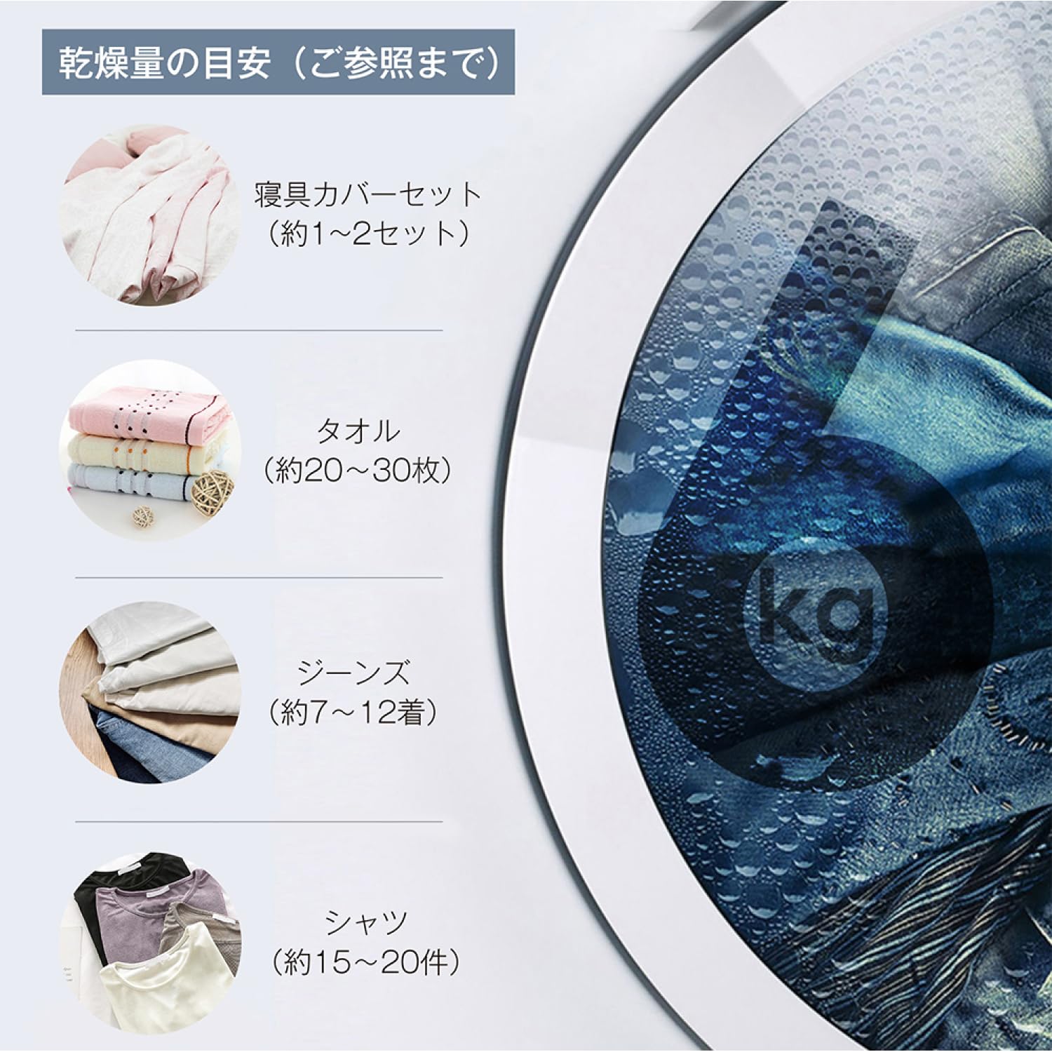 Amazon.co.jp: 6kg衣類乾燥機 壁掛け しわ防止 湿気対策 梅雨対策 花粉