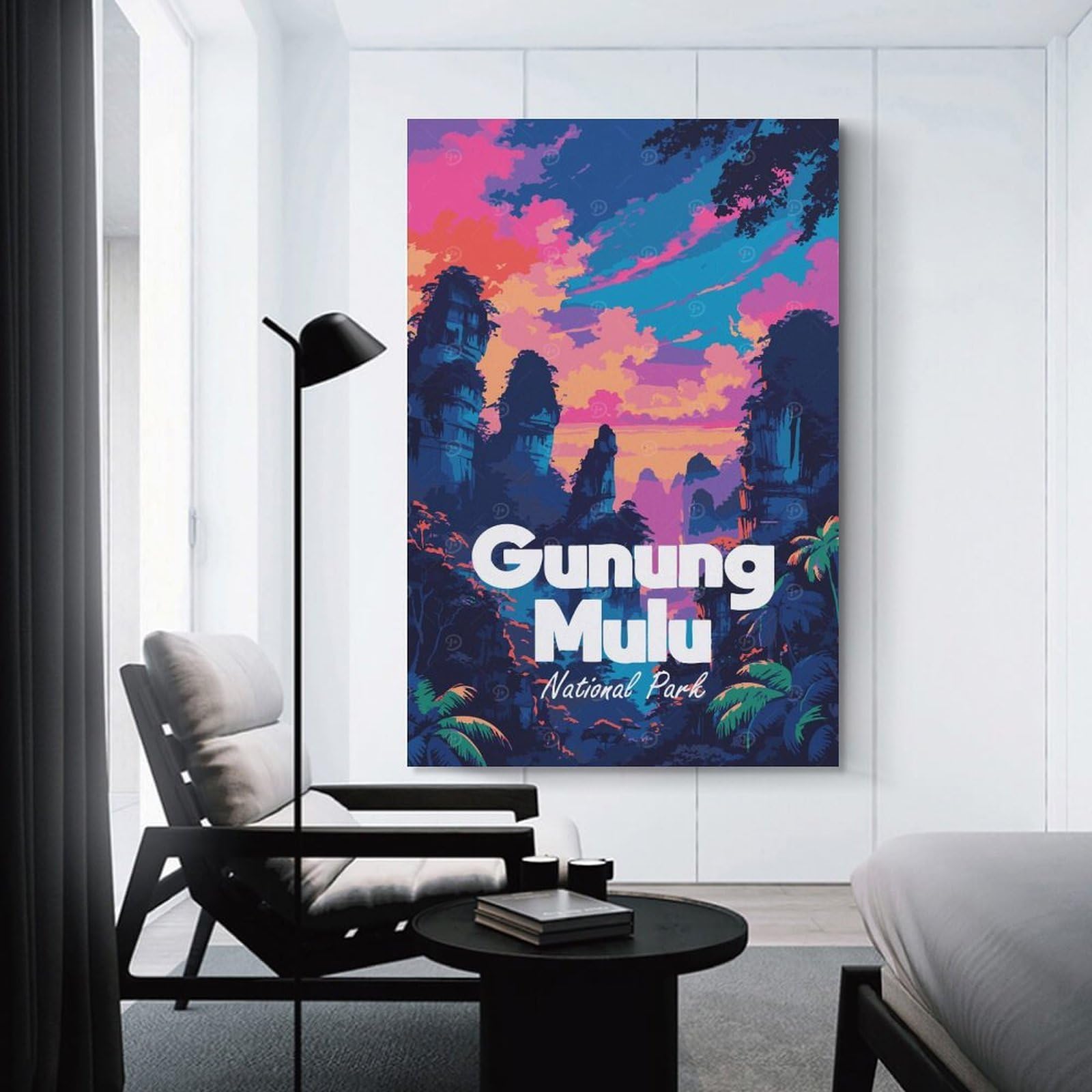 Junmoney Decorative Wall Artwork Gunung Mulu National Park, 24x36inch(60x90cm), for Lounge, Bedroom Or Personal Spaces, Gift Idea for Housewarming And Birthdays