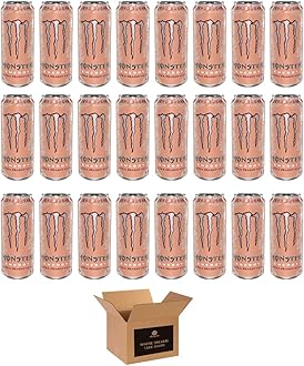 Monster Energy Drink Flavours | Juiced, Zero Sugar, Ultra, Monarch, Fiesta Mango, Strawberry Dreams, VR46, Punch | High Caffeine Sports Energy Drink | 500ml (Pack 24, Zero Sugar Ultra Peechy Keen)