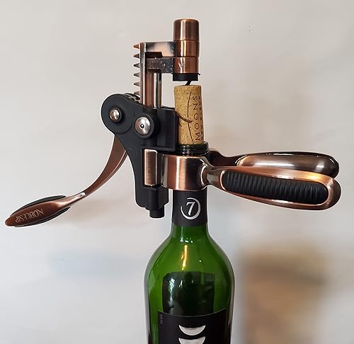 Miniatura 7 de Juego de abridor de vino Caja de regalo NOBLESIP Sacacorchos de conejo, cortador de lámina, 2 tapones para botellas, soporte de madera de barra.