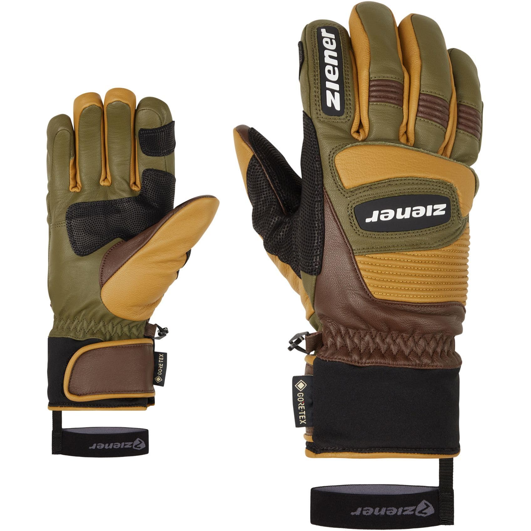 Ziener Alpine Men's Ski Gloves Guard Goretex Brown - 9,5