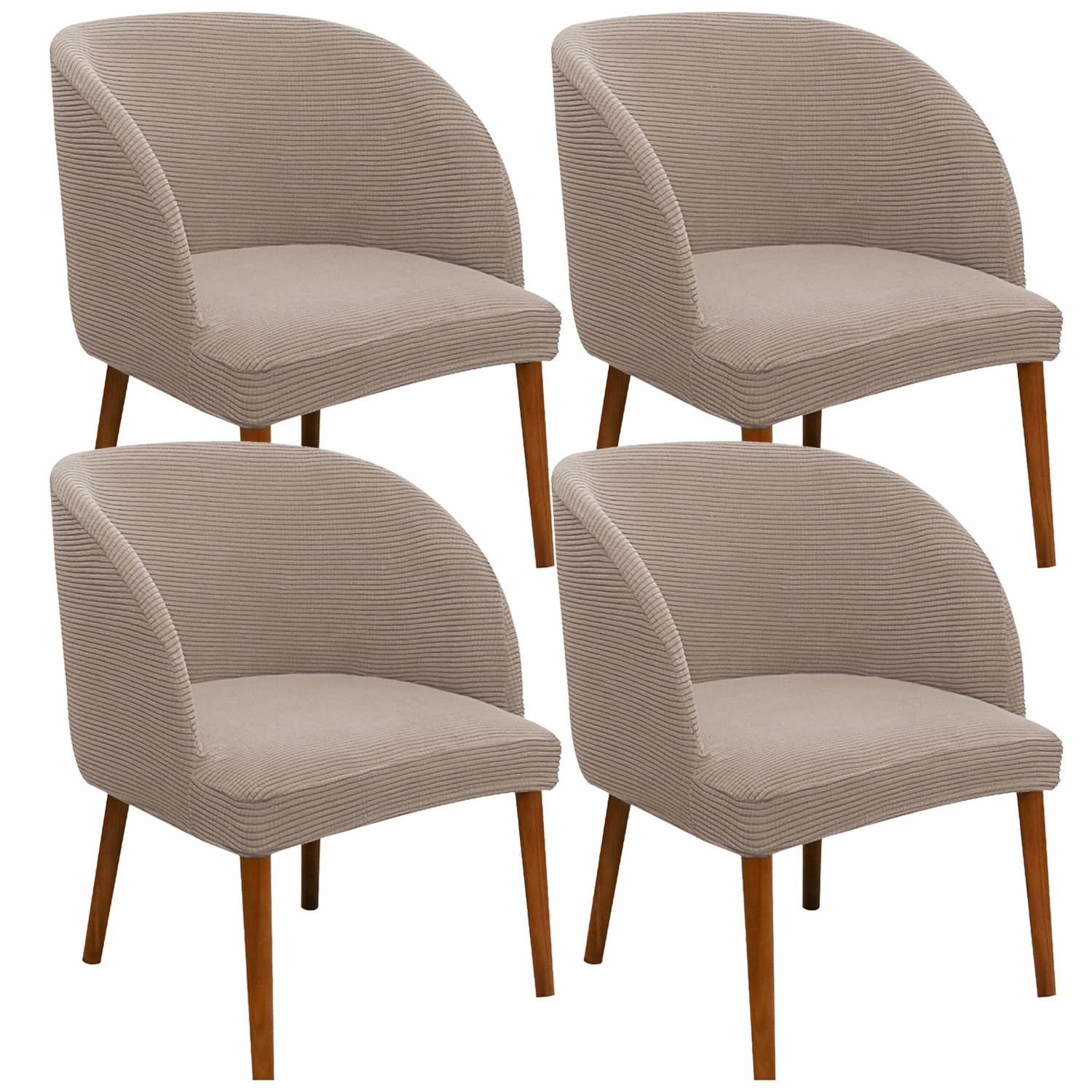 Housse de chaise lavable en velours extensible pour salle à manger