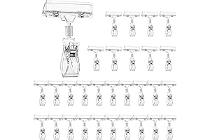 Clear Pop Rack Clips Display Tags Clamps for Retail Clothing and Supermarket