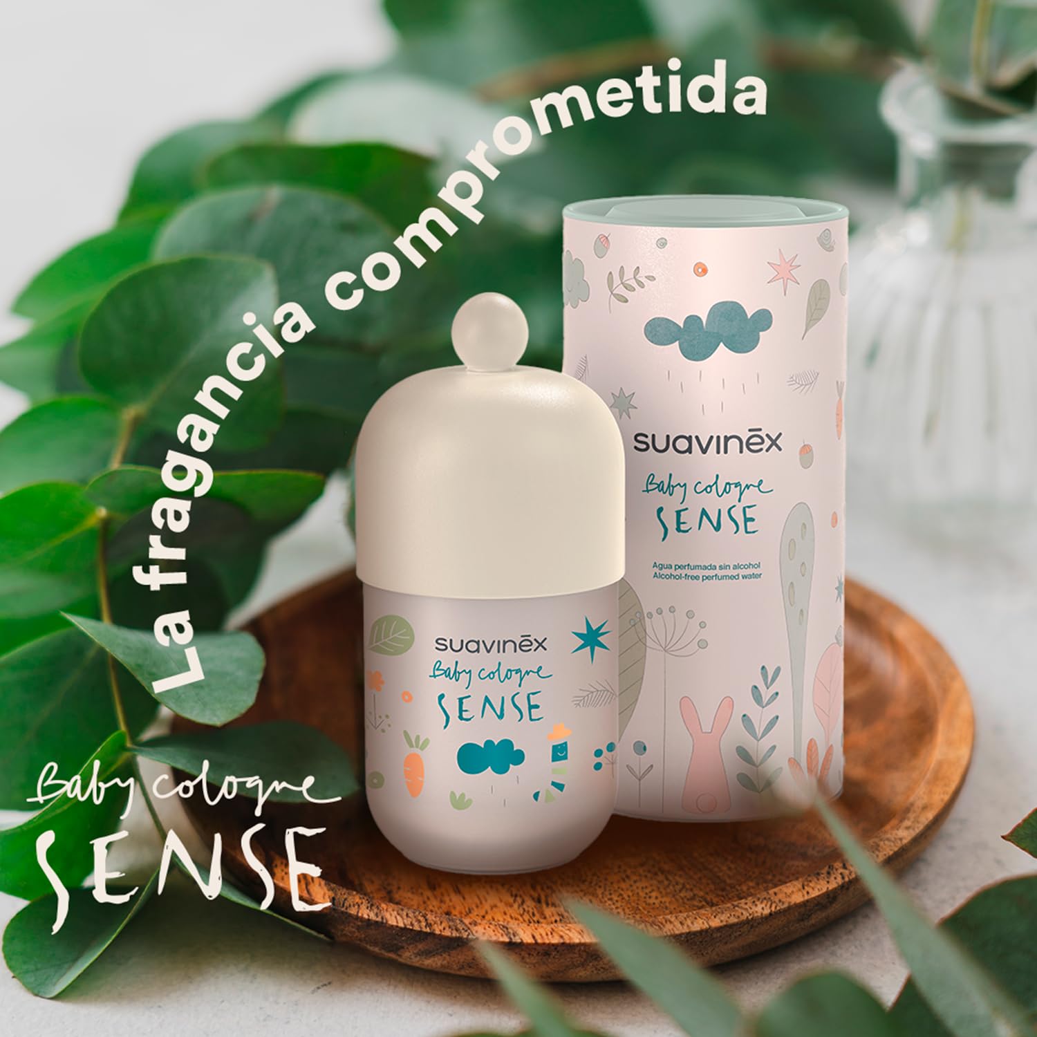 Suavinex, Baby Colonia Sense, Colonia Senza Alcool per Neonati e Bambini, Dermatologicamente Testato, Adatta per Pelli Sensibili, Sostenibile, 94% Ingredienti di Origine Naturale, 100 ml