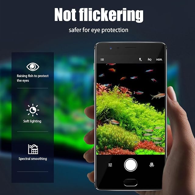 Foto 4 de 8 de Teksome Luz para Acuario, Luz Sumergible para Acuario, Luz subacuática Impermeable para pecera