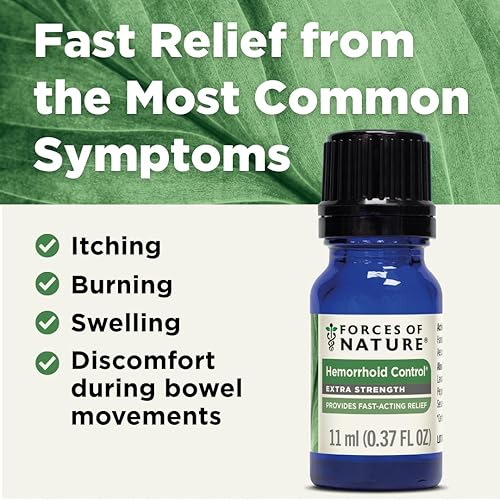 Miniatura 3 de Forces of Nature Tratamiento de hemorroides, extra fuerte 0.37 onzas líquidas, medicina homeopática orgánica y aceites esenciales, alivio de