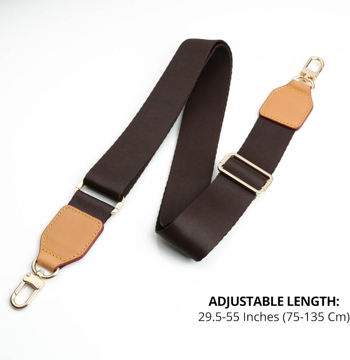 Wide Brown Purse Strap Crossbody Replacement Strap for Handbags Adjustable Brown Leather Purse Strap