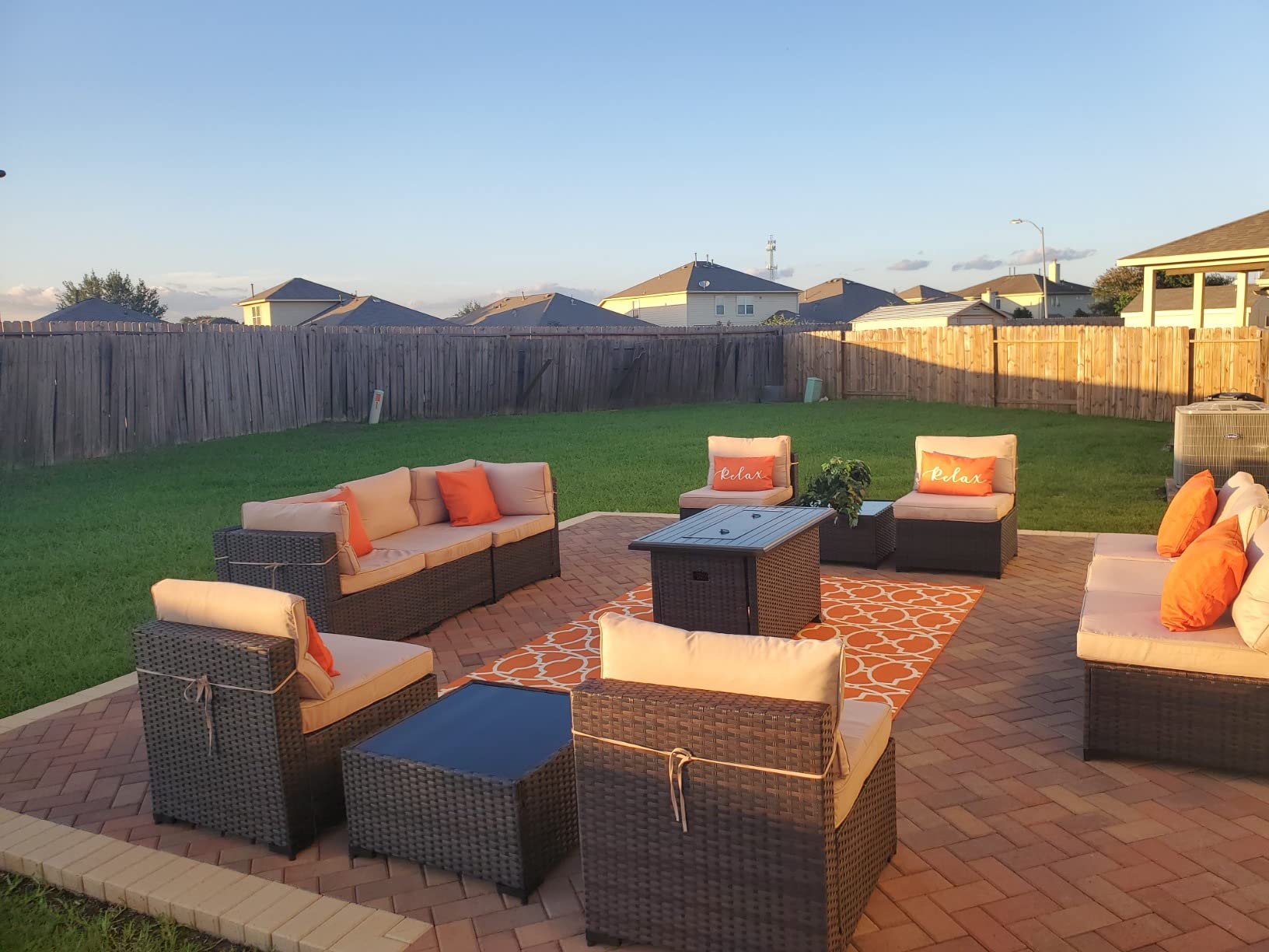 54/mo Finance Delnavik Patio Furniture Set with Fire Pit Table 11