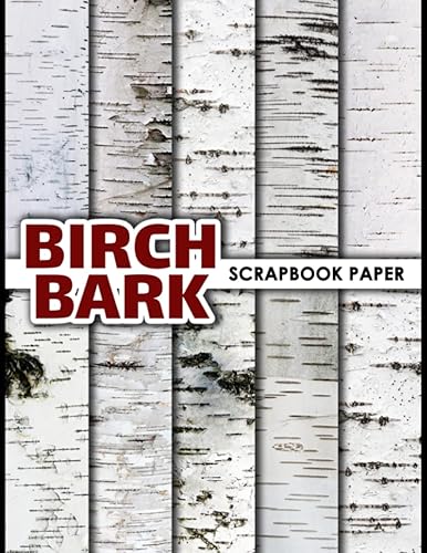 Birch Bark Scrapbook Paper 20 Double Sided Sheets 8.5 x 11 for Scrapbooking, Mixed Media Art, Junk Journals, Crafting projects, Origami, and More
