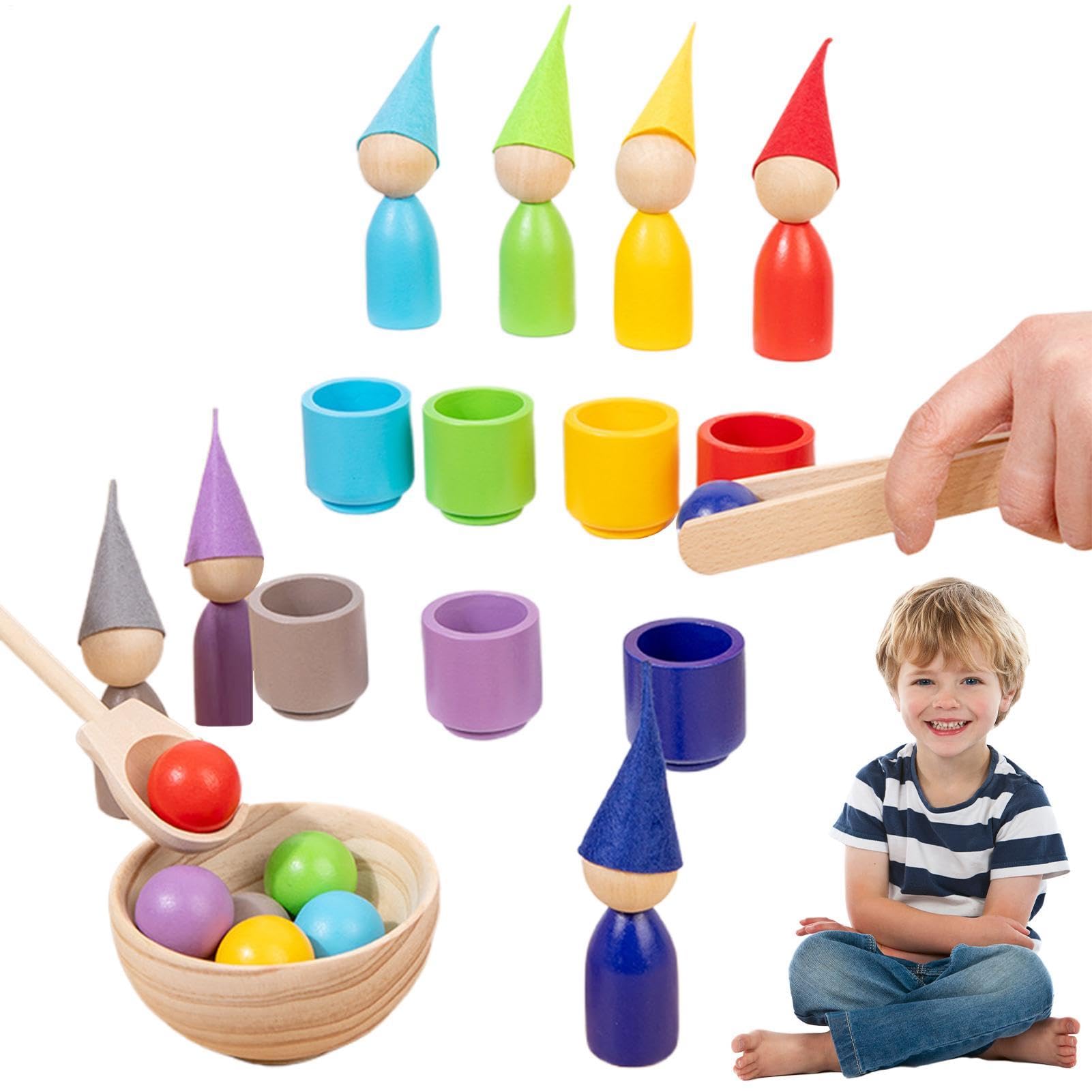 Toyadores sensoriales de clasificación de color, juego de juguetes de