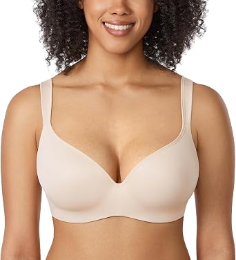 DELIMIRA Womens Full Coverage Balconette Tshirt Underwire Lightly Lined Bras