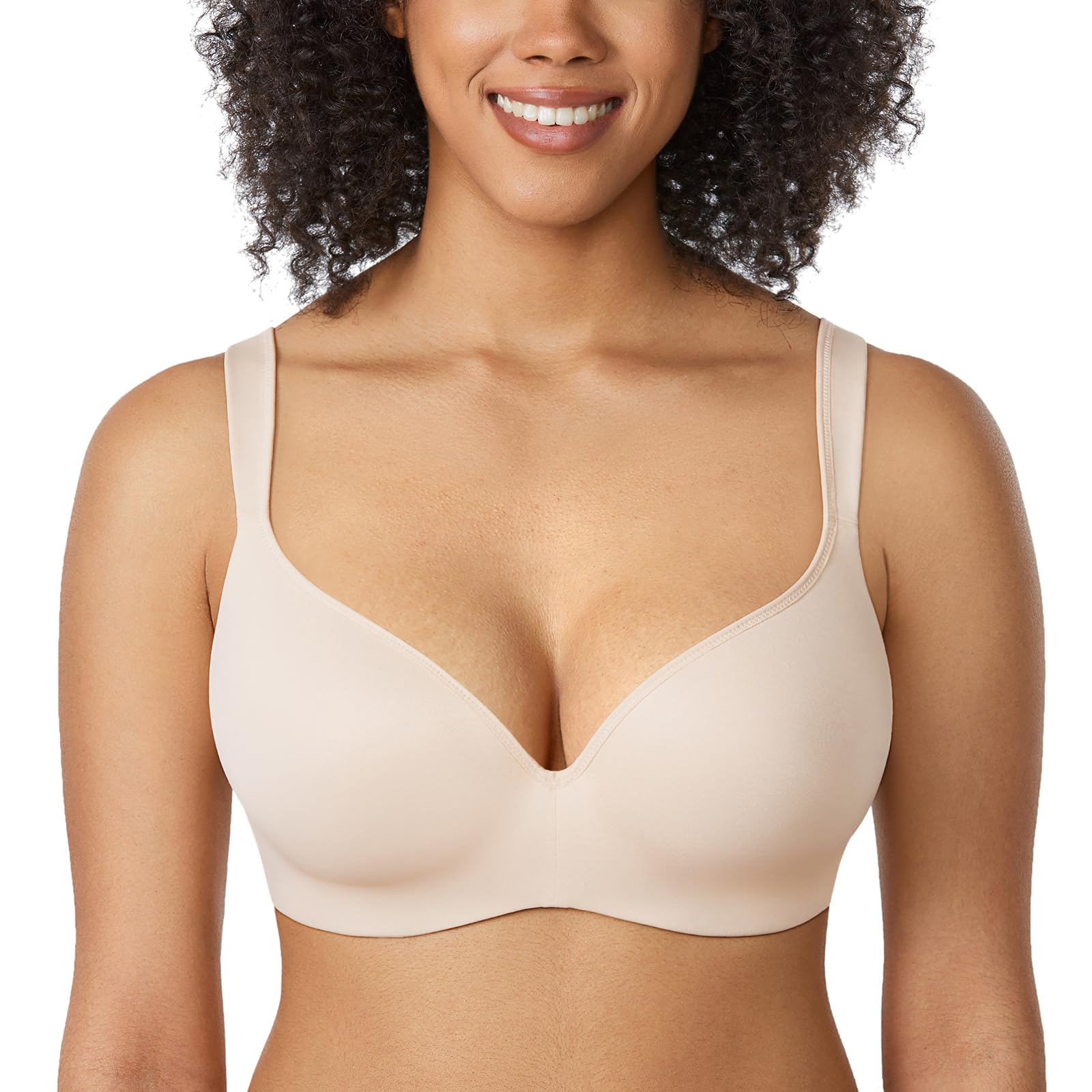 DELIMIRAWomen's Full Coverage Balconette Tshirt Underwire Lightly Lined Bras