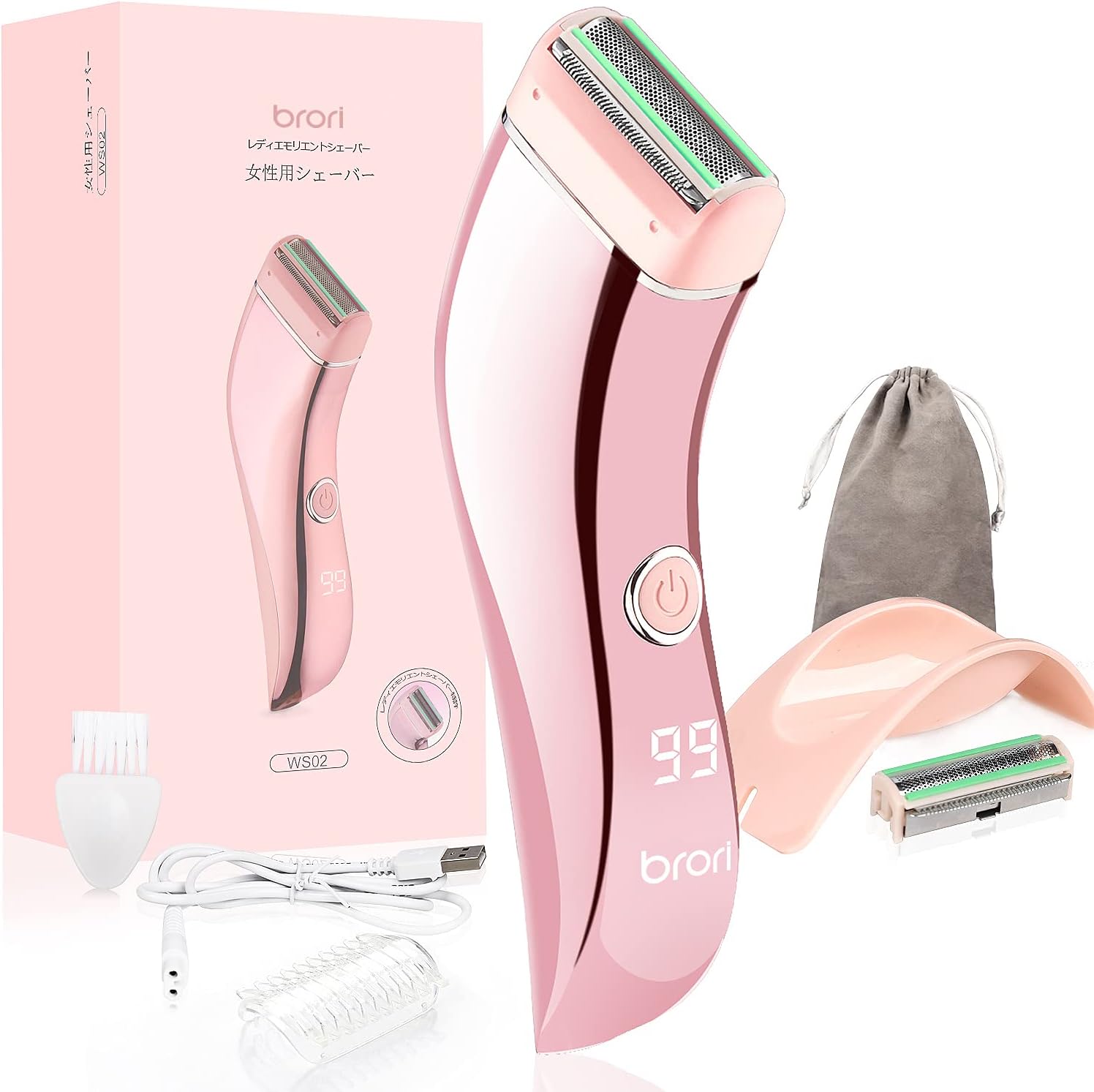 Amazon レディースシェーバー 女性シェーバー 電動 防水 シェーバー Usb充電式レディシェーバー 女性用 電気カミソリ ムダ毛トリマー ボディー全身適用 顔 脇 腕 ビキニライン 背中 足 泡 ドライそり 男女兼用 日本語説明書付き Mssaya レディースシェーバー