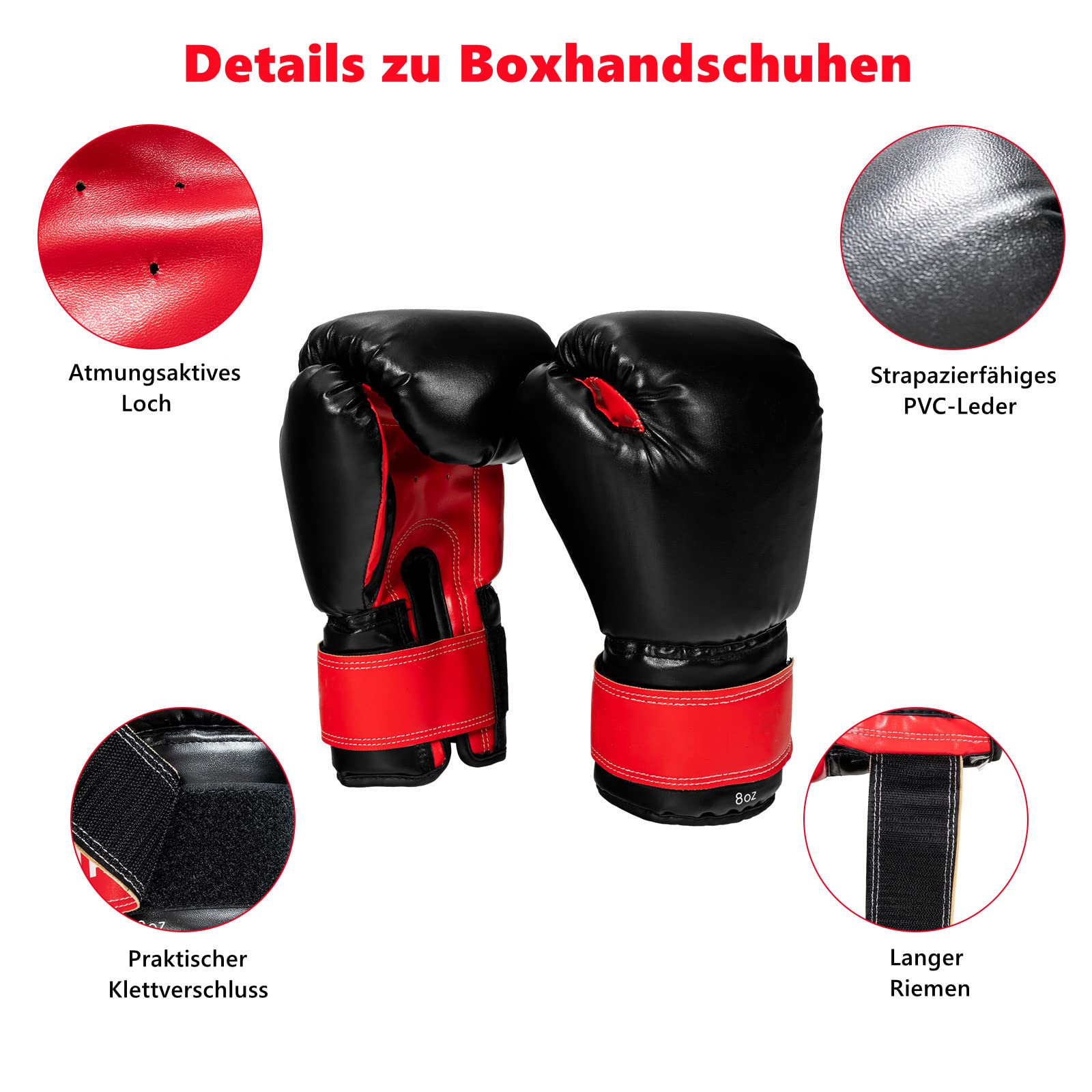 GYMAX Juego de Saco de Boxeo para Niños de 5,2 kg con Guantes de Boxeo, Vendajes de Boxeo y Bolsa de Transporte, 60 cm, para Kickboxing, MMA, Artes Marciales, Muay Thai, Boxeo, 3 Años+