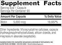Vista 2 de Bariatric Advantage Biotin 5,000 mcg - for Bariatric Surgery Patients - Easy-Digest Mini Capsules - Biotin Supplement - Hair, Skin & Nails Support*