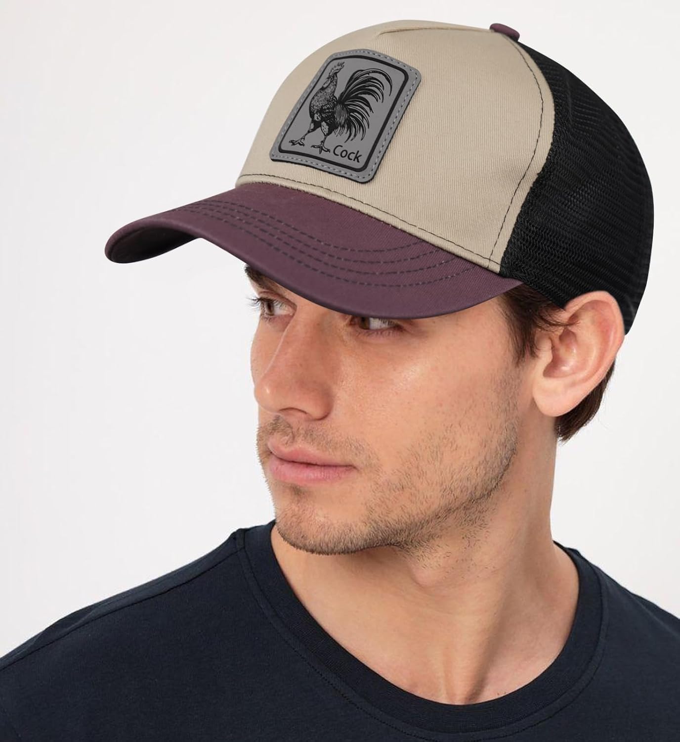 Animal Trucker Hats Leather Pattern Adjustable Snapback Mesh Animal Baseball Cap for Men - Image 7