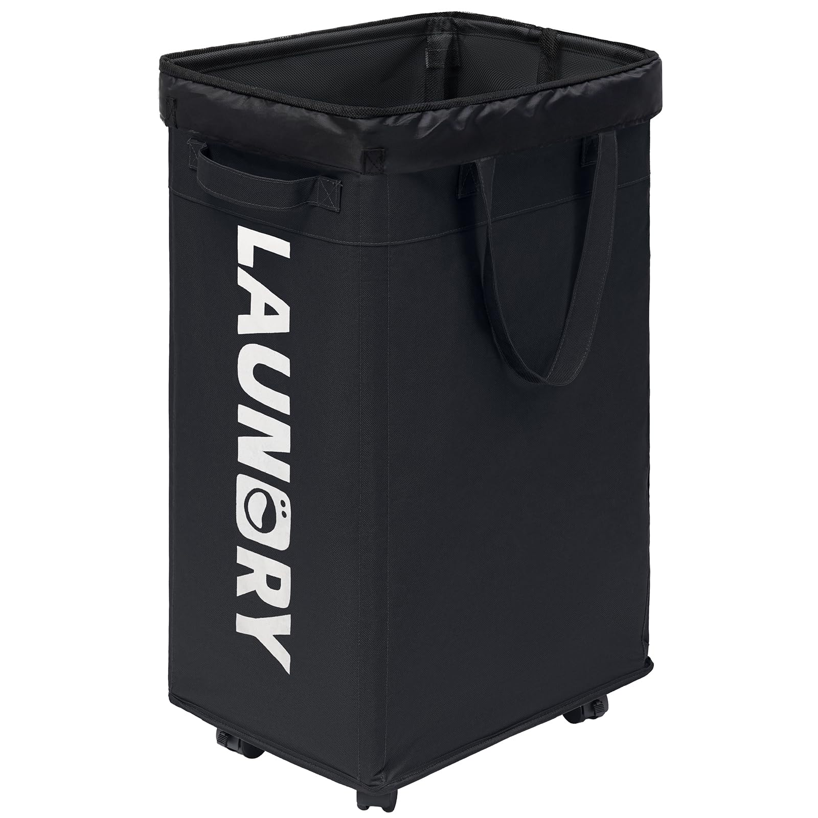 Laundry Basket, Washing Baskets for Laundry, Laundry Hamper, Collapsible Laundry Baskets, Laundry Basket on Wheels, 75L, Black