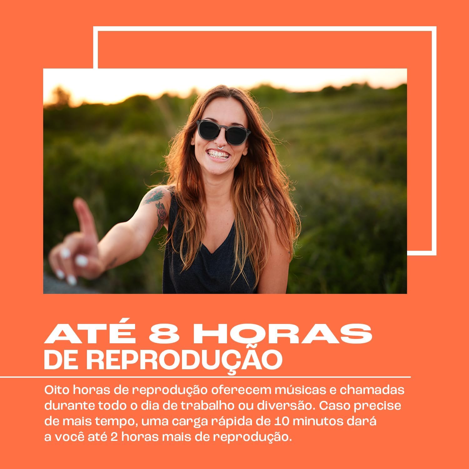 JBL, Óculos de Sol com Som, Soundgear Frames Round, Bluetooth Integrado - Onyx