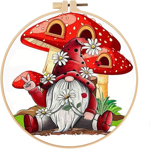 Miniatura 46 de Kits de punto de cruz estampados para adultos, kits de bordado de flores de gato negro para principiantes y adultos, patrones de 11 quilates