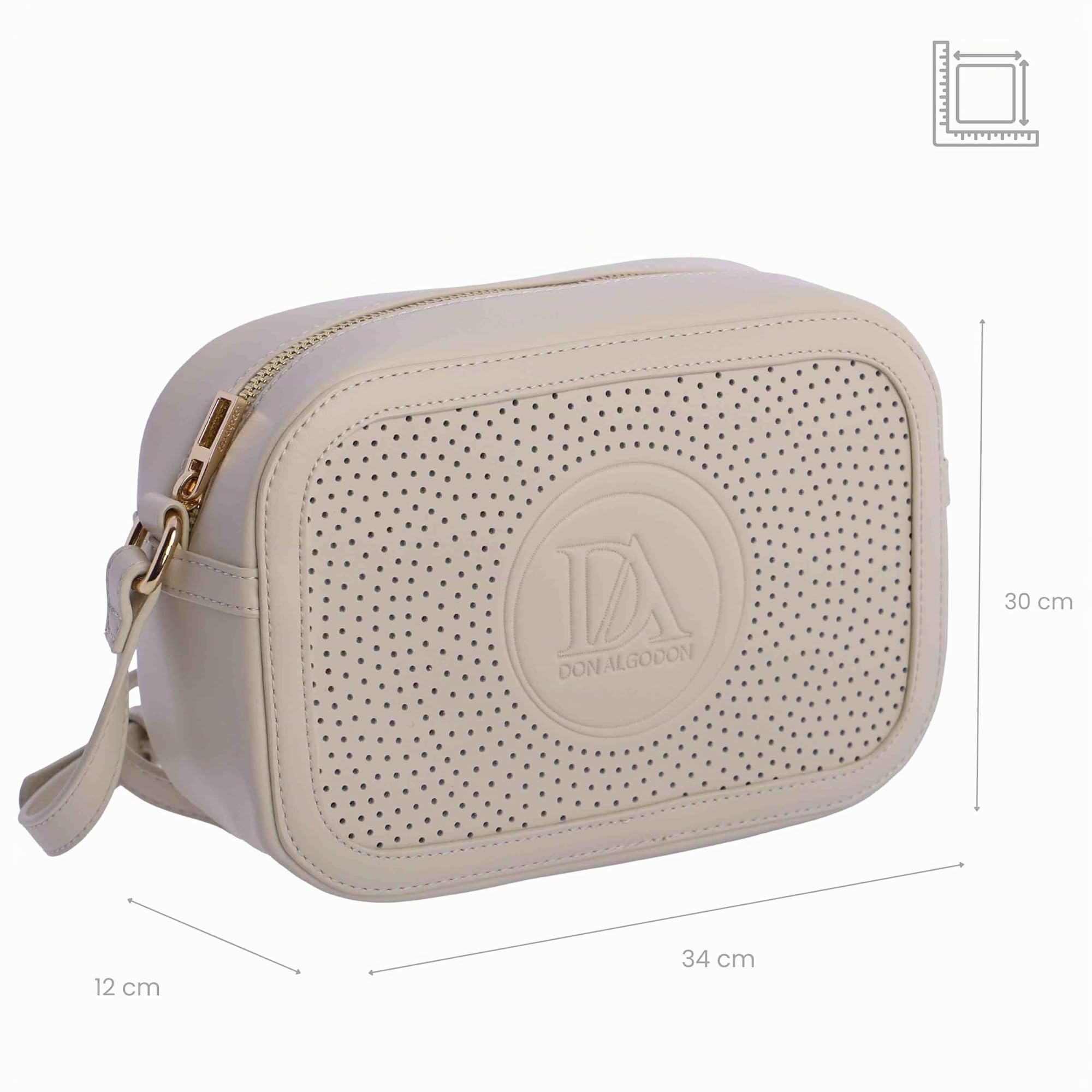 DON ALGODON Bolso bandolera para mujer Ondina - Bolsos mujer con estilo versátil y cómodo - Diseño compacto y funcional para el día a día