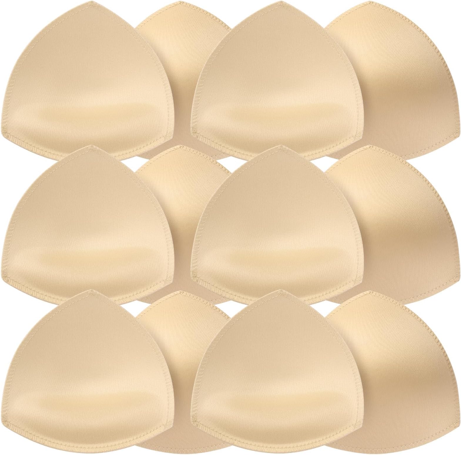 6 pairs Removeable bra pad insert (beige) for sport bra and bikini tops(Size: M)