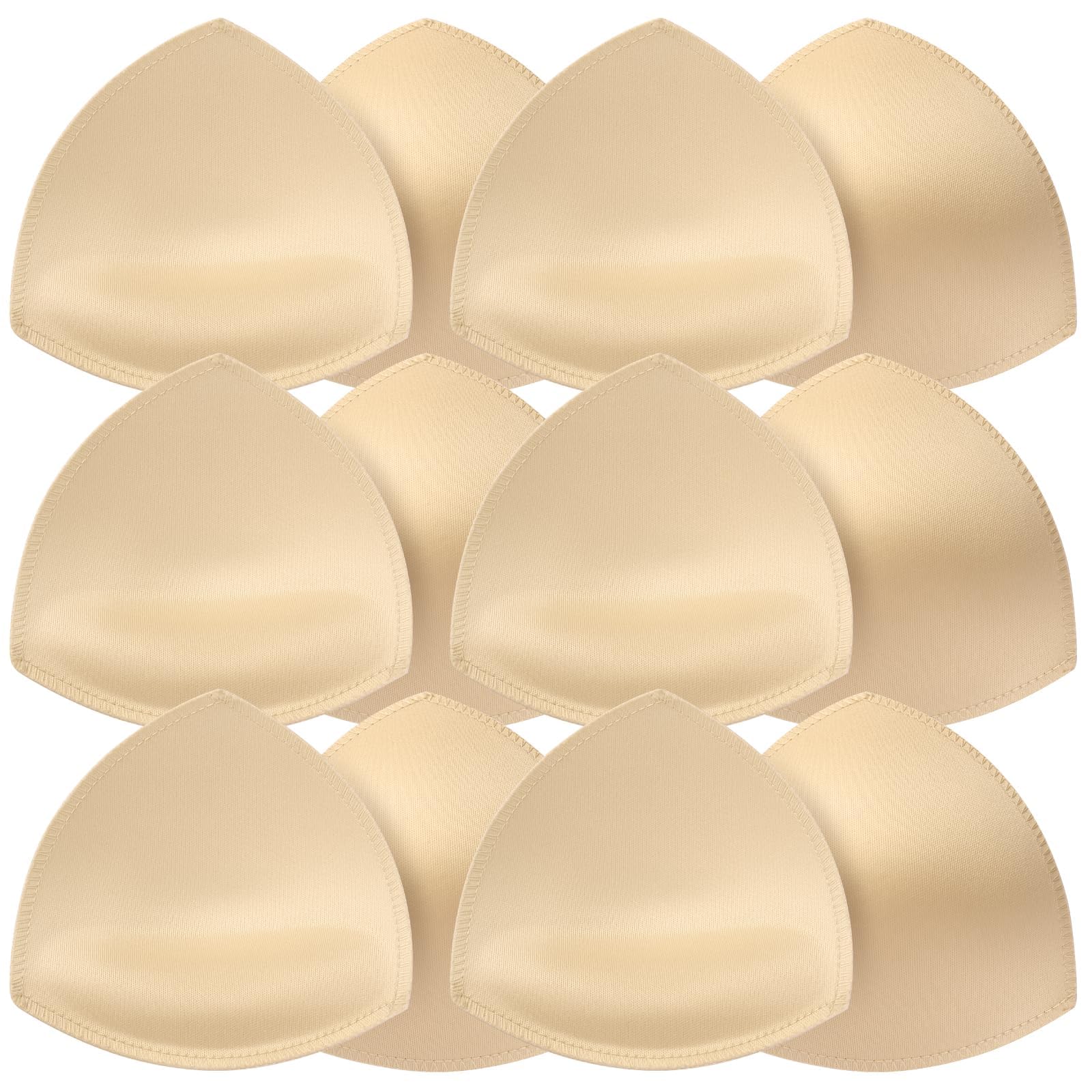 Inserts De Soutien-gorge Amovibles - Lot De 10 Paires - En éponge Respirante - Ronds Et Naturels - Beige