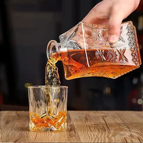 Miniatura 5 de Paradise Beach Decantador de licor, decantador de vidrio con tapón hermético, botella decantadora para whisky, brandy, escocés, vodka, bourbon (25.4