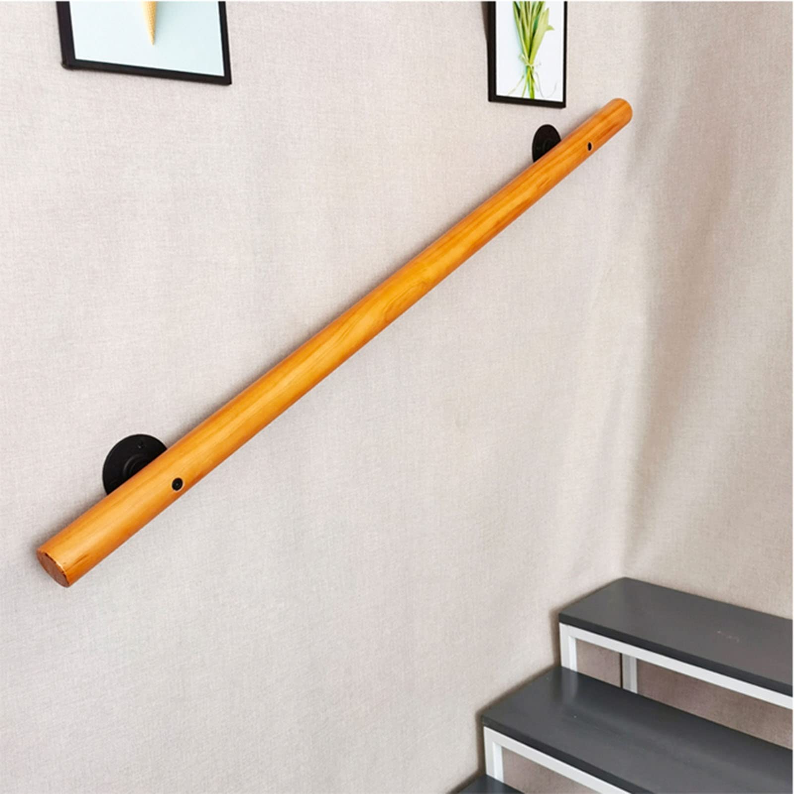 Rampe d'escalier en bois massif de qualité supérieure pour une sécurité durable