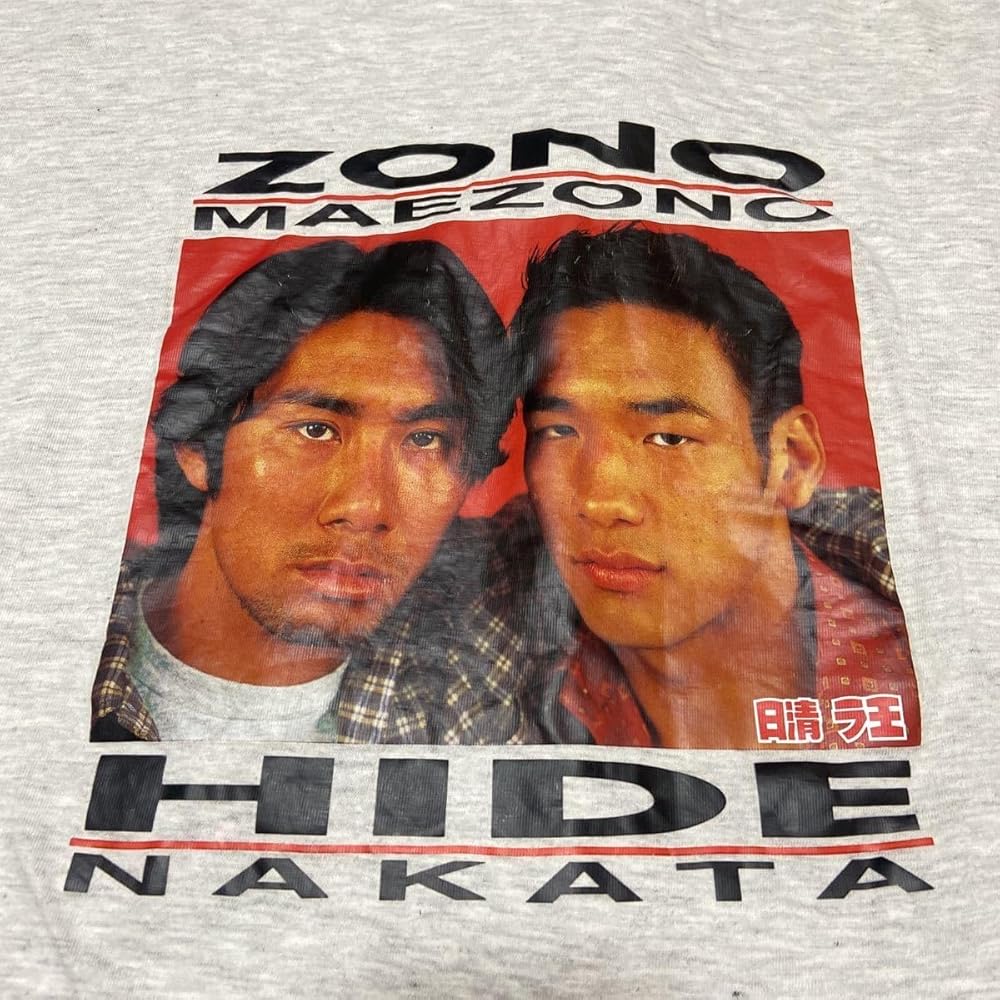 激レア　ラ王　中田×前園　Tシャツ　ヴィンテージ　古着　サッカー 激レア】日清 ラ王 前園真聖 中田英寿 Tシャツ ヴィンテージ