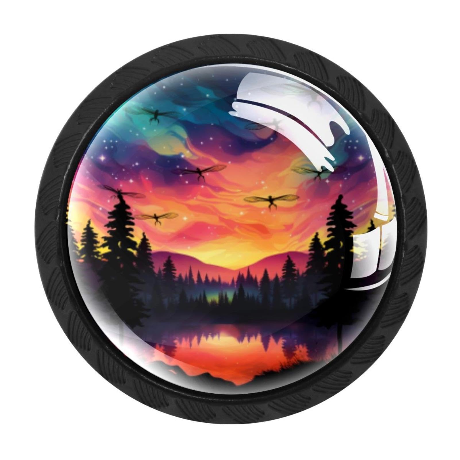 Chenzzzz Multicolored 03 4 Pack Firefly Kitchen Cabinet Knobs Drawer Knobs Dresser Knobs Matte Black Zinc Knobs Drawer Pulls Door Knobs Dresser Drawer Handles Knobs For Dresser Drawers