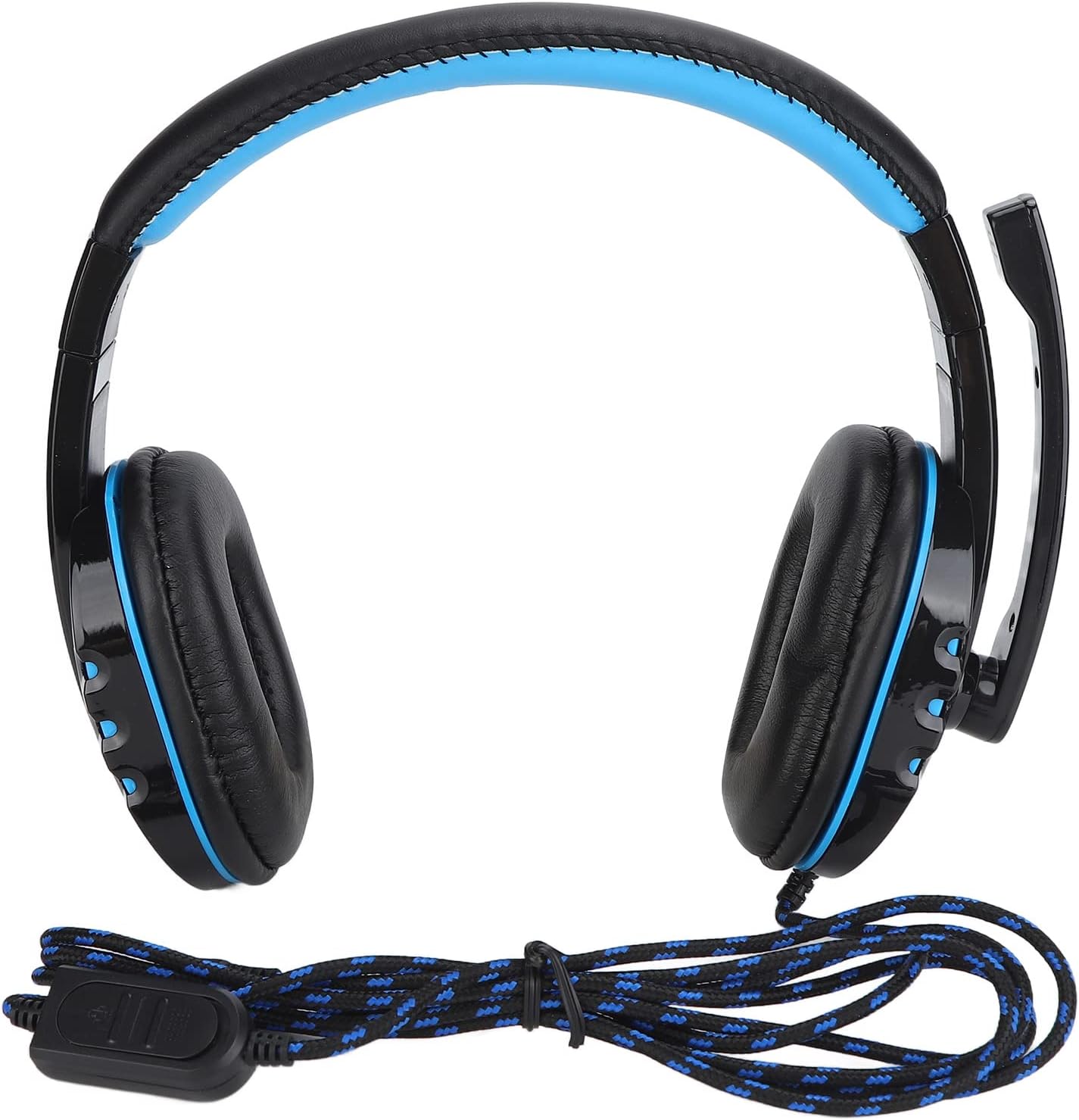 Wire Gaming Headset with Adjustable Mic, High Sound Quality Over Ear Headhones HiFi StereoNoise CancellingComfortable Earmuffs, 3.5mm Jack, for PC Mobile Phones