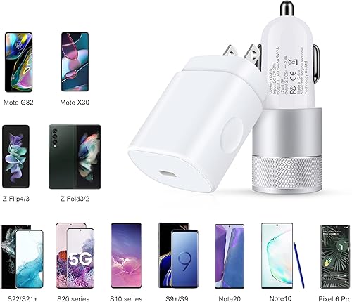 Miniatura 7 de Cargador súper rápido tipo C para Samsung Galaxy Z Flip 7/6/Fold7/S25 Ultra/S24 FE/A17/A16/A55/A54/A15/iPhone 17, 25W PD PPS USB C cargador de pared