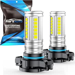 Marsauto H3 Led Bulb Fog Light Bulbs, 600% High Bright H3ll Fog Lights Led, 8000LM 6500K White Strong Penetration,1 - View #8