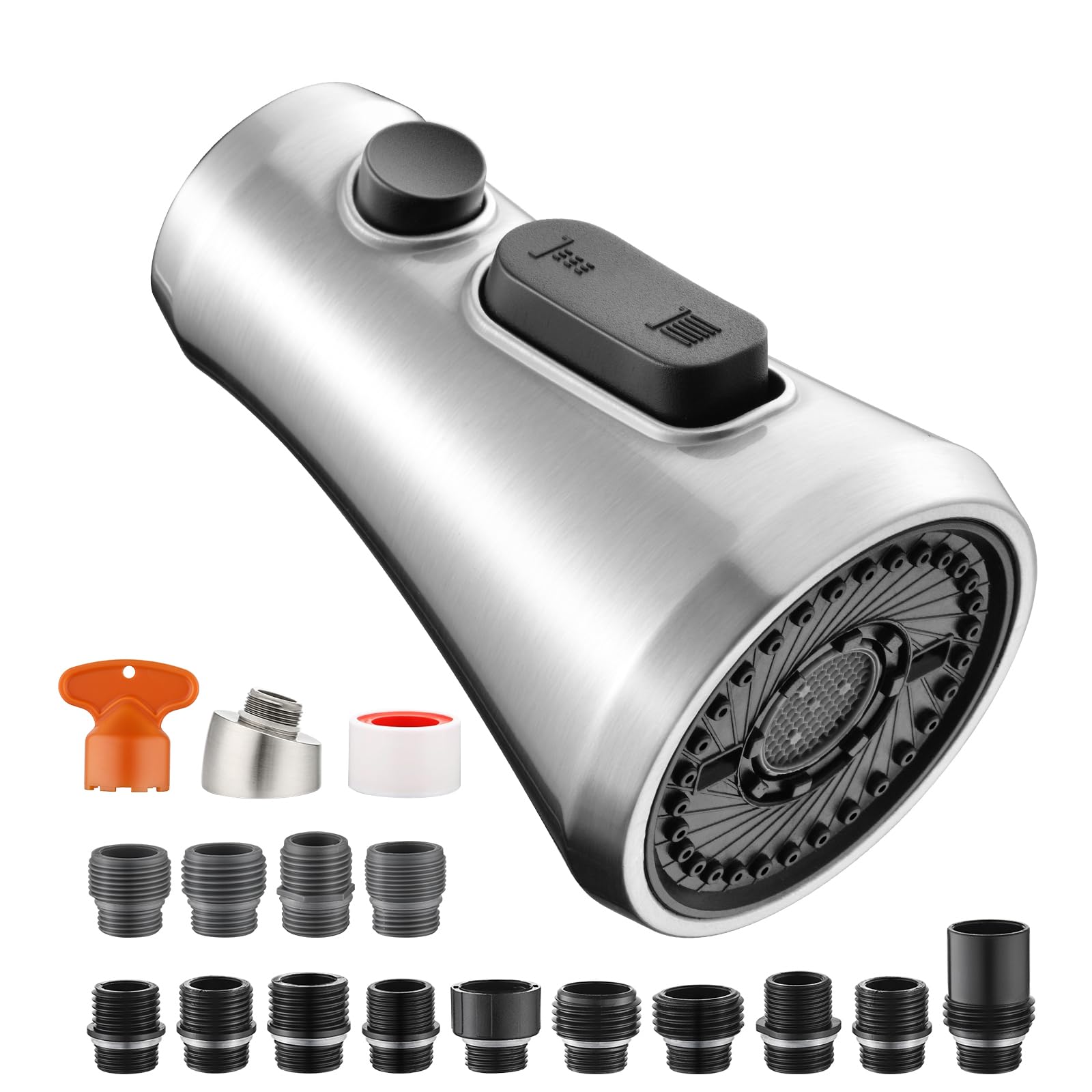 Kitchen Faucet Head Replacement, 3-Function Spray Nozzle