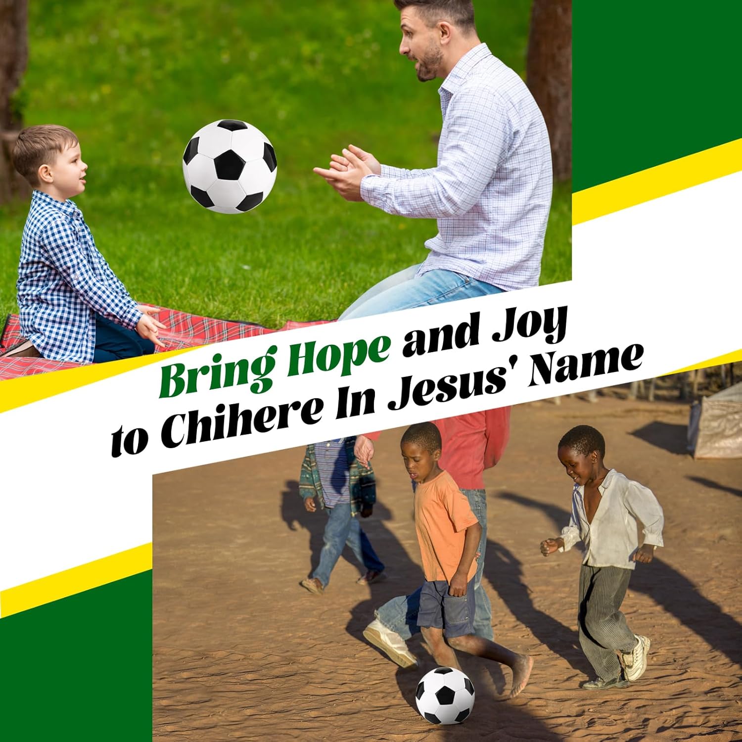Operation Christmas Child Gifts Include Deflated Size 5 Soccer Balls Bulk with Pumps & Needles for Kids Youth Game Training Practice Christian Charity Donation