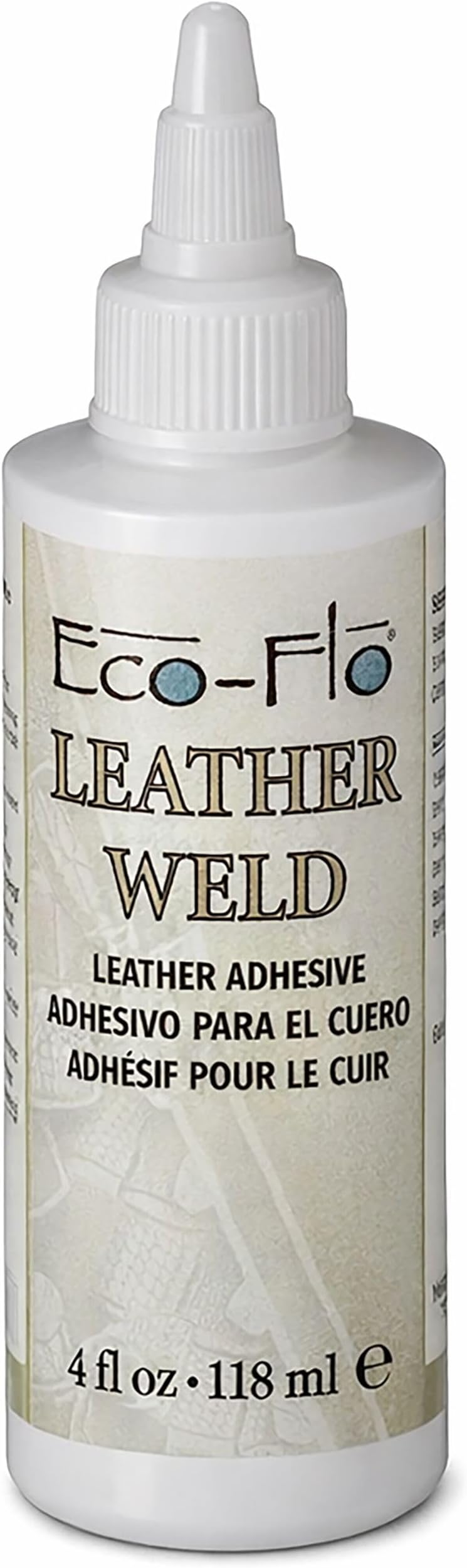 Tandy Leather Eco-Flo Leather Weld Adhesive - Water-Based Quick Tack Glue for Bags, Belts, Shoes, and Craft Projects - Smooth Spread Formula - 4 fl oz