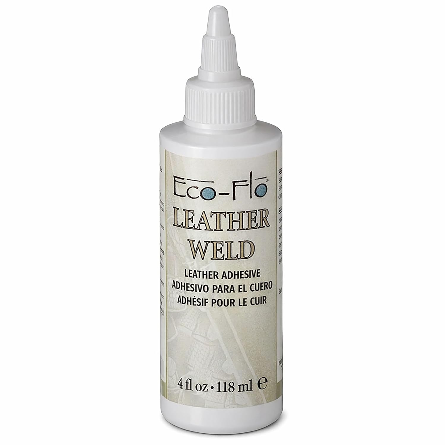 Tandy Leather Eco-Flo Leather Weld Adhesive - Water-Based Quick Tack Glue for Bags, Belts, Shoes, and Craft Projects - Smooth Spread Formula - 4 fl oz