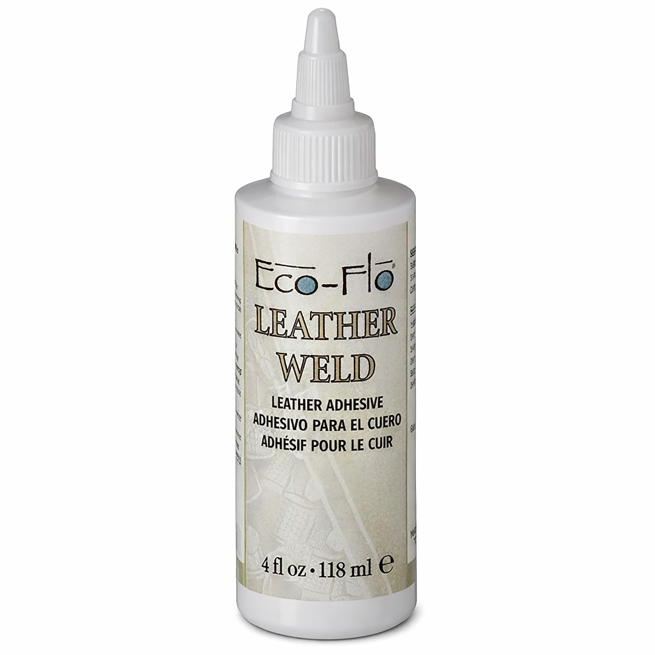 Tandy Leather Eco-Flo Leather Weld Adhesive - Water-Based Quick Tack Glue for Bags, Belts, Shoes, and Craft Projects - Smooth Spread Formula - 4 fl oz