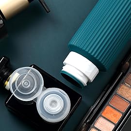 Mrsdry Travel Bottles for Toiletries, Large 6oz Travel Size Containers, BPA Free Leak Proof Tubs Refillable Liquid Accessories with Toiletry Bag for Cometic Shampoo and Lotion Soap (4 Pack)