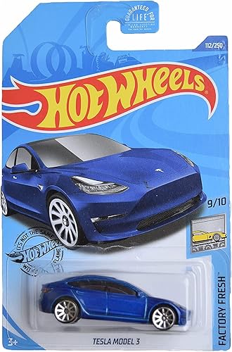 Hot Wheels Tesla Model 3, Azul 112250 Factory Fresh 910