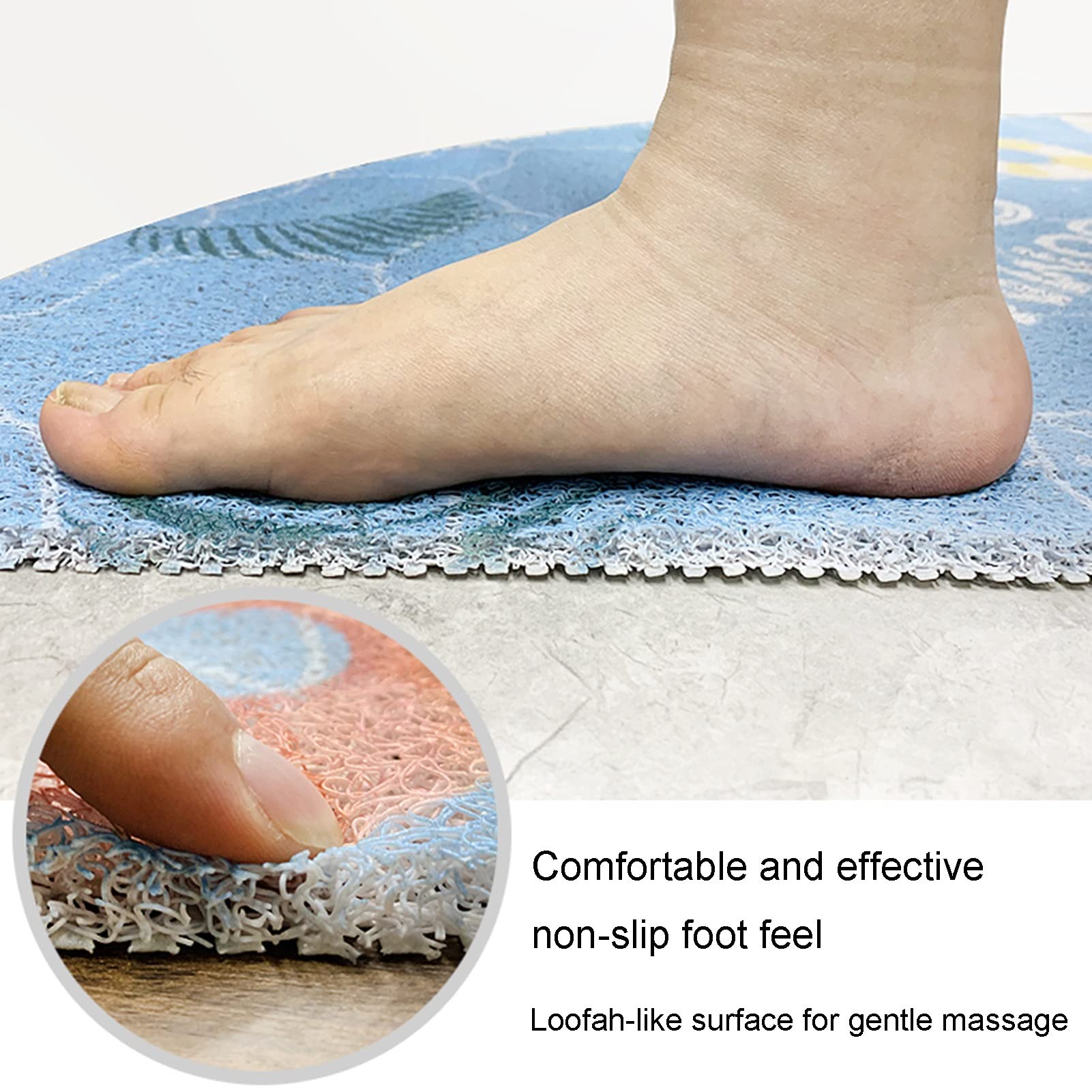 Alfombra de baño Alfombra de Ducha Antideslizante Alfombra de baño Alfombra de baño de Ducha, Almohadilla Antideslizante de Drenaje rápido de Esponja de PVC, Pedal de Piso para recolección d