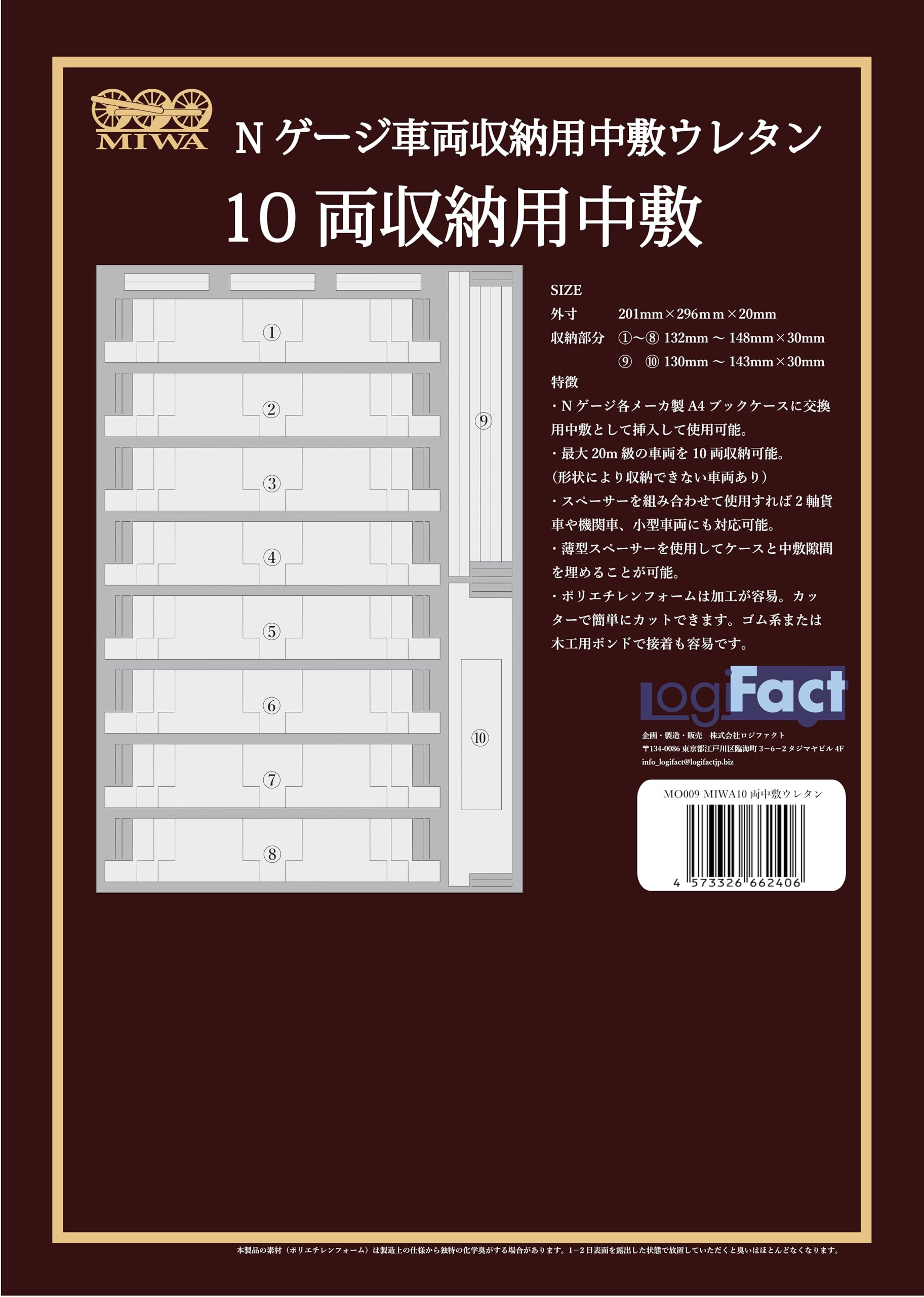 Amazon｜LogiFact ブックタイプ Nゲージ車両収納ケース 交換用10両収納