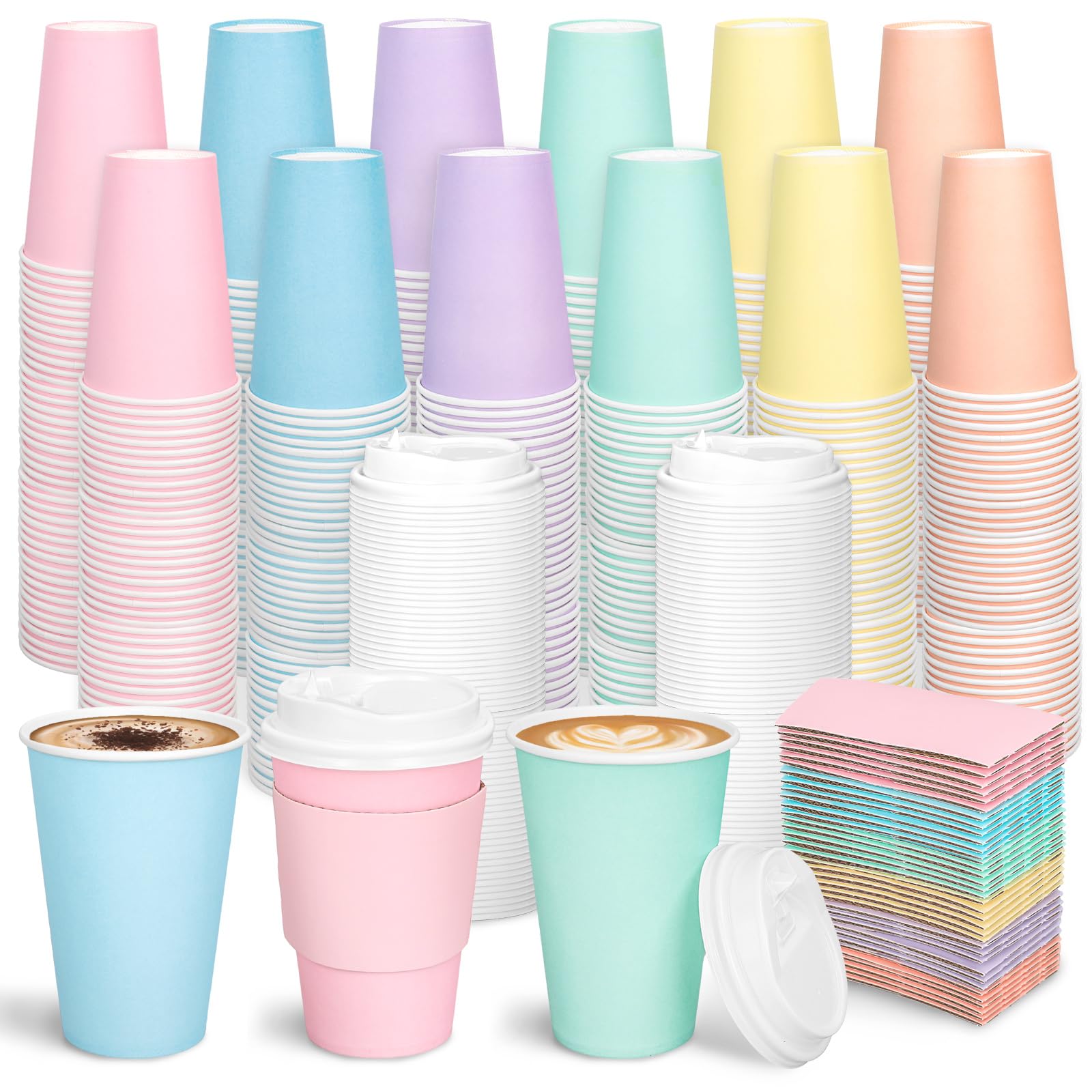 Tasses à café jetables avec couvercles pour éviter les fuites et brûlures lors de vos fêtes
