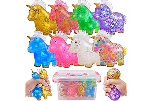 Unicorn Donut Squishy Stress Balls (8 Pack): Ideal Fidget Toys for De-Stressing and Fun