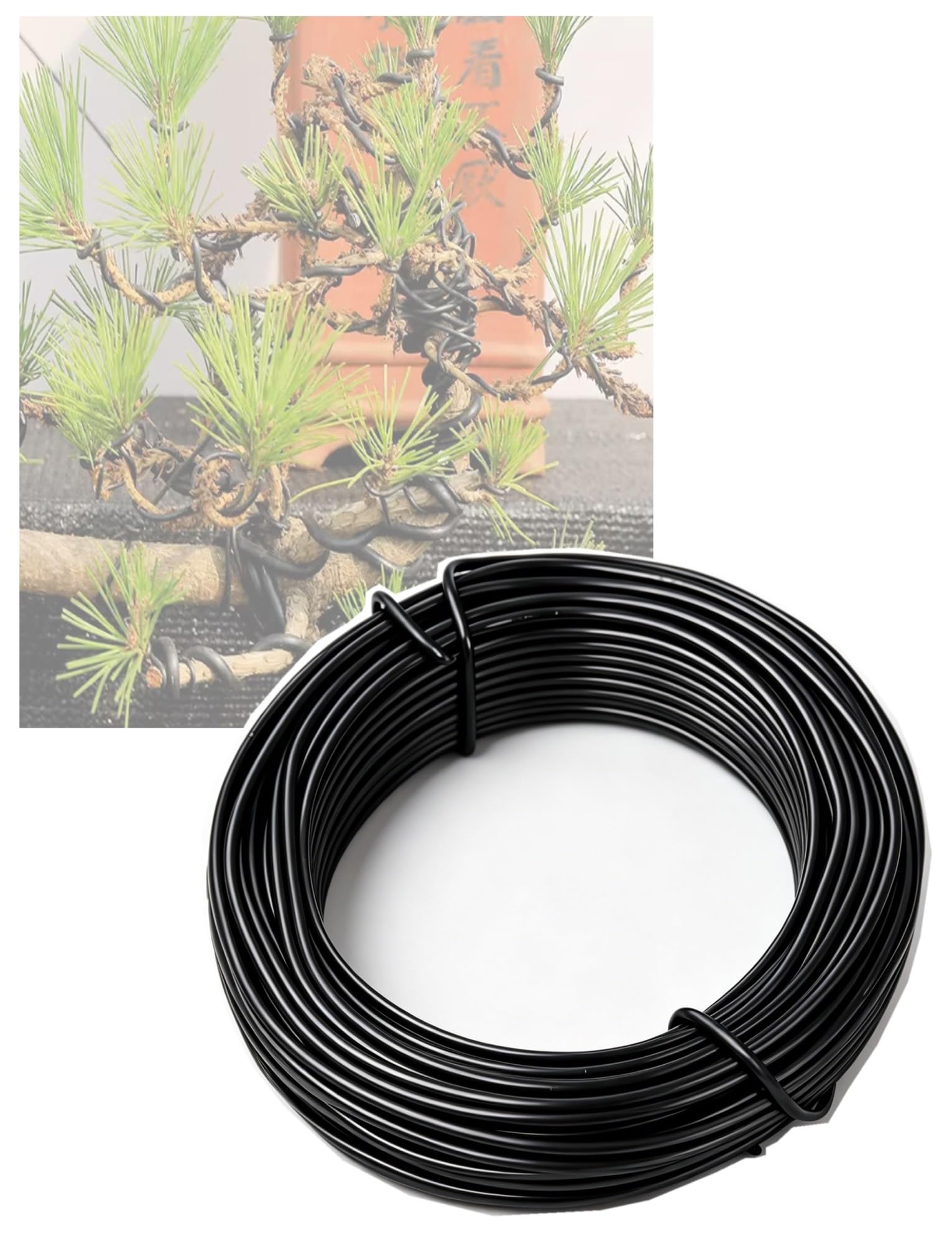Fil d'aluminium d'entrainement de bonsai 1mm x 10m de long pour mise en forme de plante