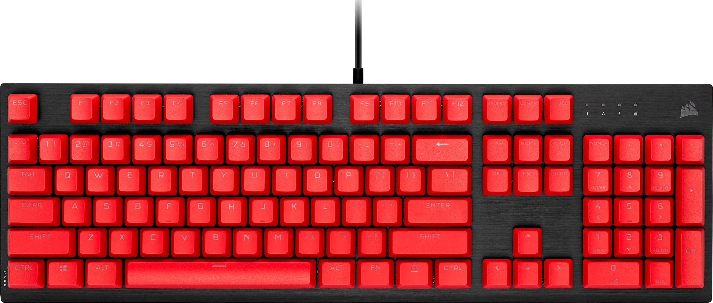 Corsair Kit de Mod de Touches PBT Double-Shot Pro (Touches PBT à Double tir, compatibilité Standard de la rangée inférieure, Surface texturée, Murs de 1,5 mm d'épaisseur avec Police rétroéclairée